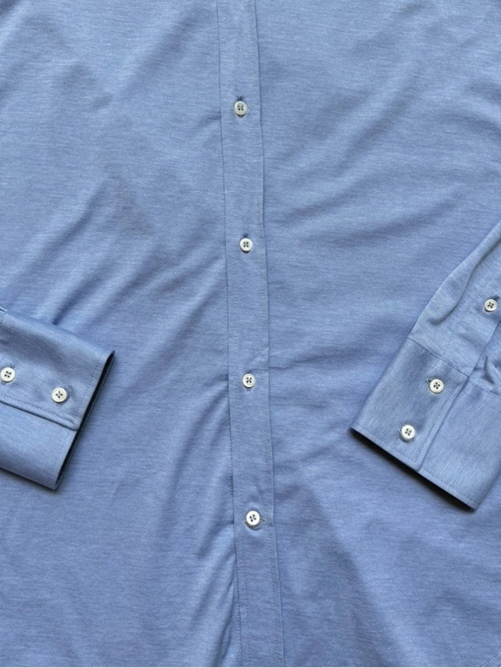 Brunello Cucinelli Basic Fit Sky Blue Long-Sleeve Button Shirt Sz Large - Picture 4 of 5